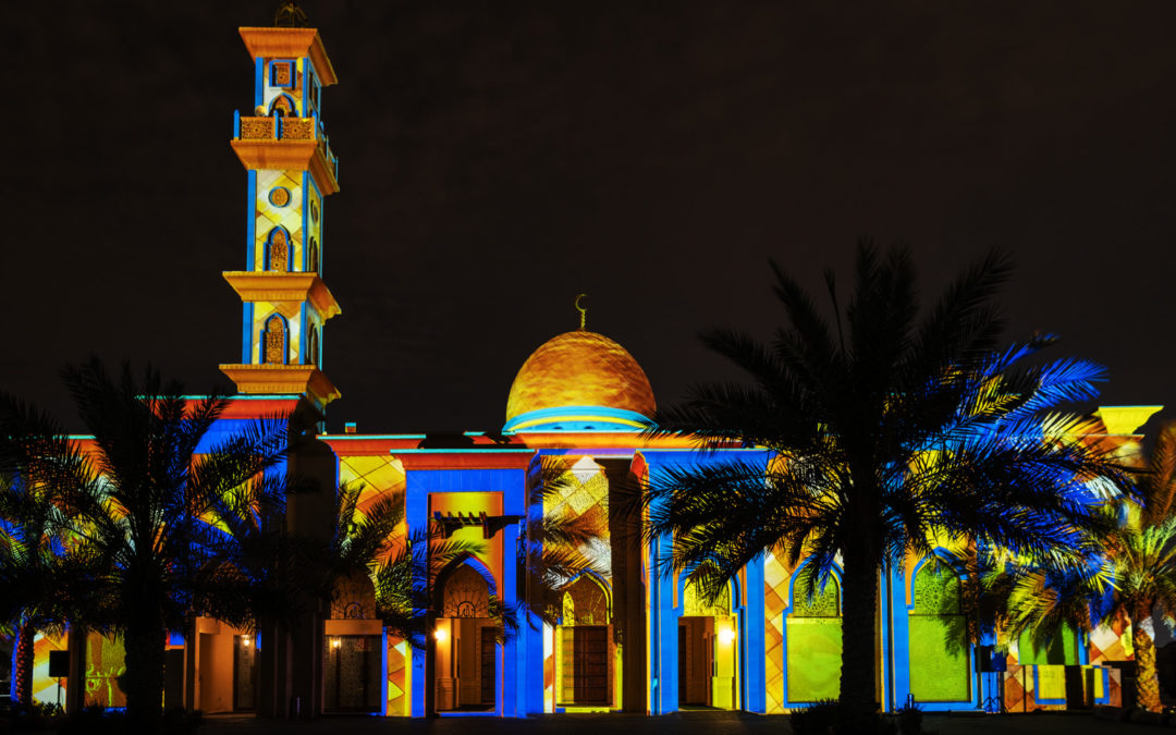 Artabesk and Digital Projection: Transforming Dubai’s Khawaneej Mosque with Laser Projectors